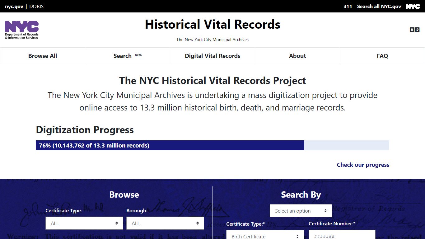 Home - Historical Vital Records of NYC